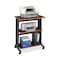 Safco Printer Stand, Mobile, 3-Level, 29-1/2"x20"x35", Black/Cherry SAF1881CY - alternate 1